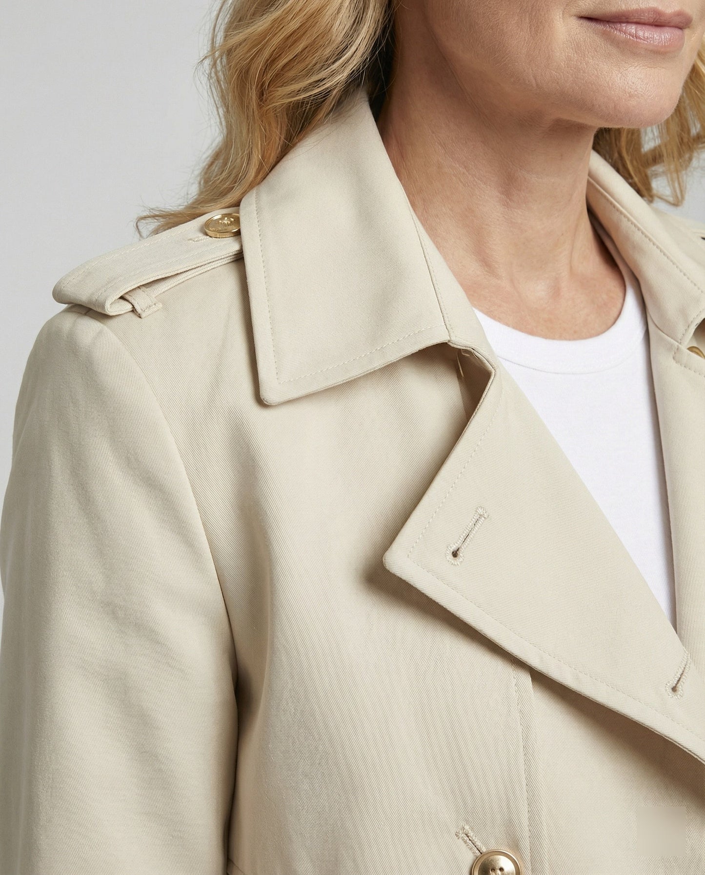 Damen Trenchcoat Leicht Apricotfarben Herbstmode