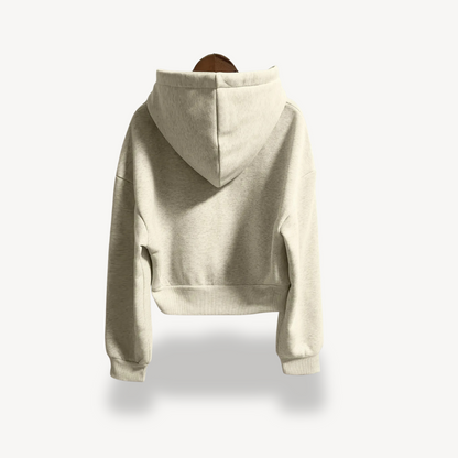 Kurzer Kapuzenpullover mit Reißverschluss für Damen | Loravelle 1