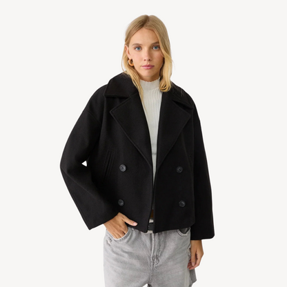 Kurzer Woll-Peacoat für Damen | Loravelle 1