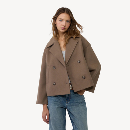 Kurzer Woll-Peacoat für Damen | Loravelle 2