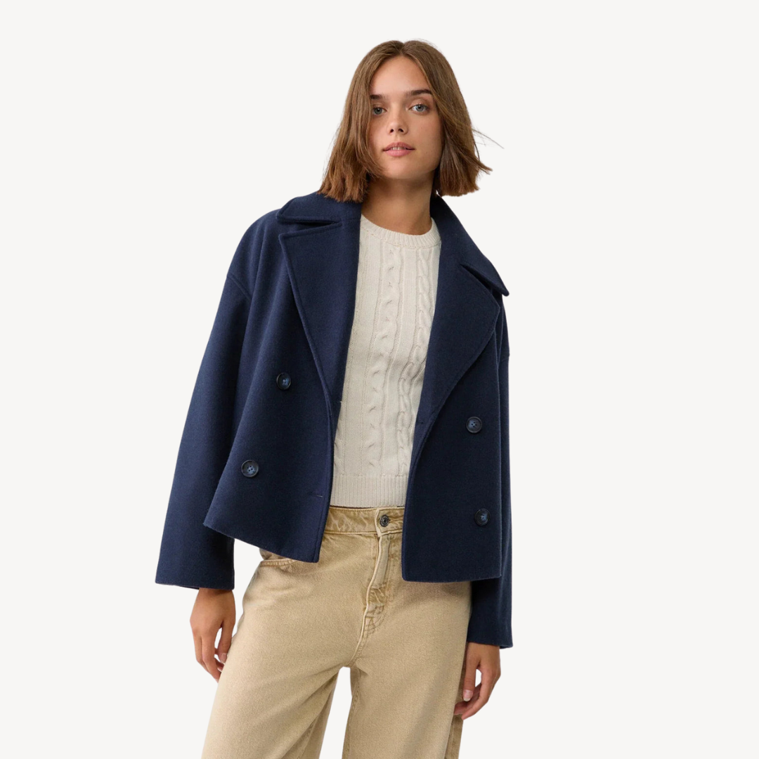 Kurzer Woll-Peacoat für Damen | Loravelle 3