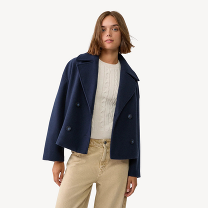 Kurzer Woll-Peacoat für Damen | Loravelle 3