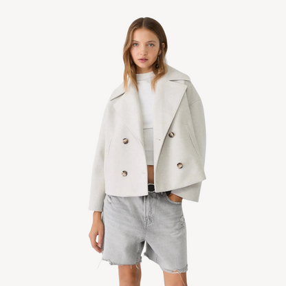 Kurzer Woll-Peacoat für Damen | Loravelle 4