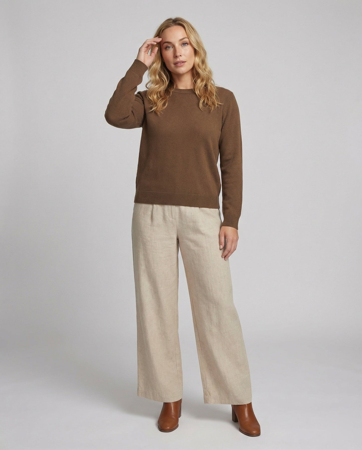 Damen Pullover Langarm Weich Plus Size Kuschelig