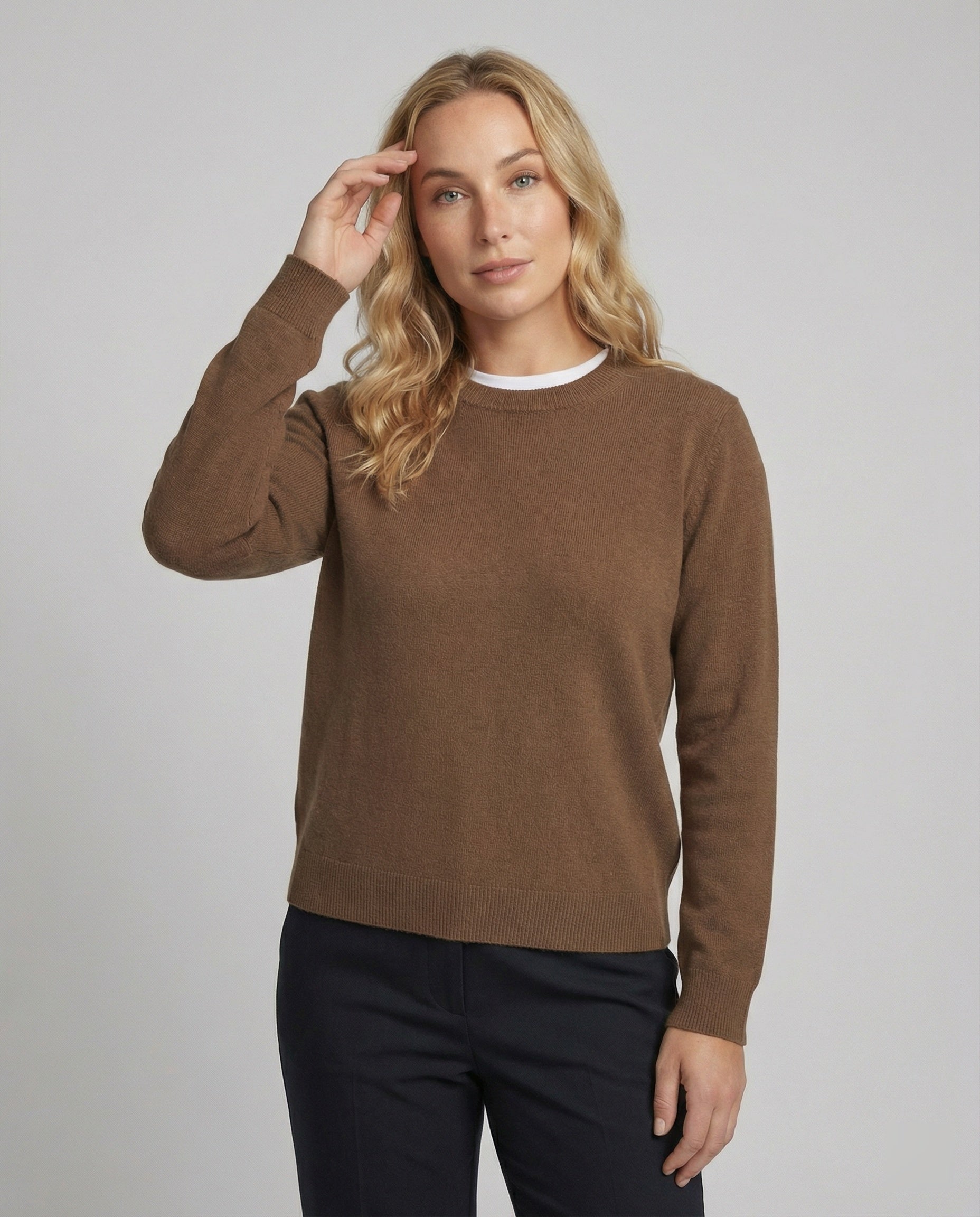Damen Pullover Langarm Weich Plus Size Kuschelig - BerlinGlamour
