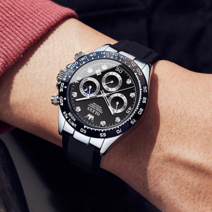 Herren Armbanduhr Edelstahl Elegante Analog