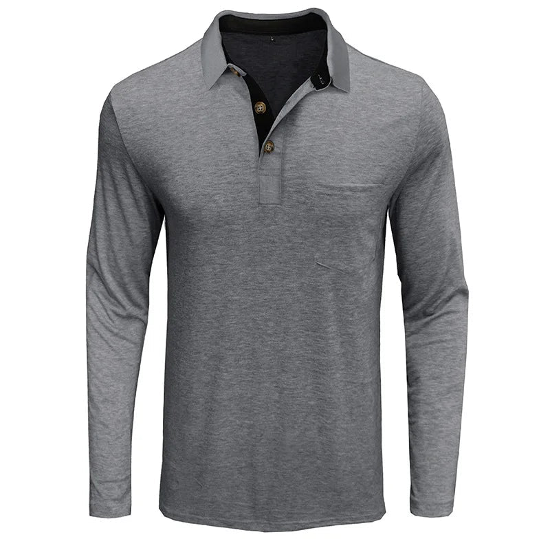 Herren Langarmhemd Klassisch Slim Fit