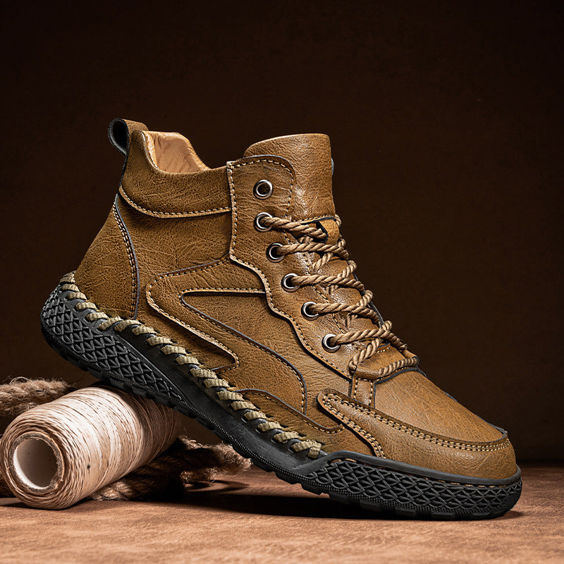 Leder Wanderstiefel Herren Robust Wasserfest