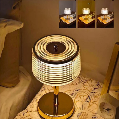 Moderne LED Tischlampe Ringform Dimmbar