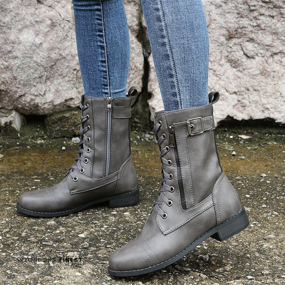 Damen Winterstiefel Orthopädisch Schnürschuhe Warm