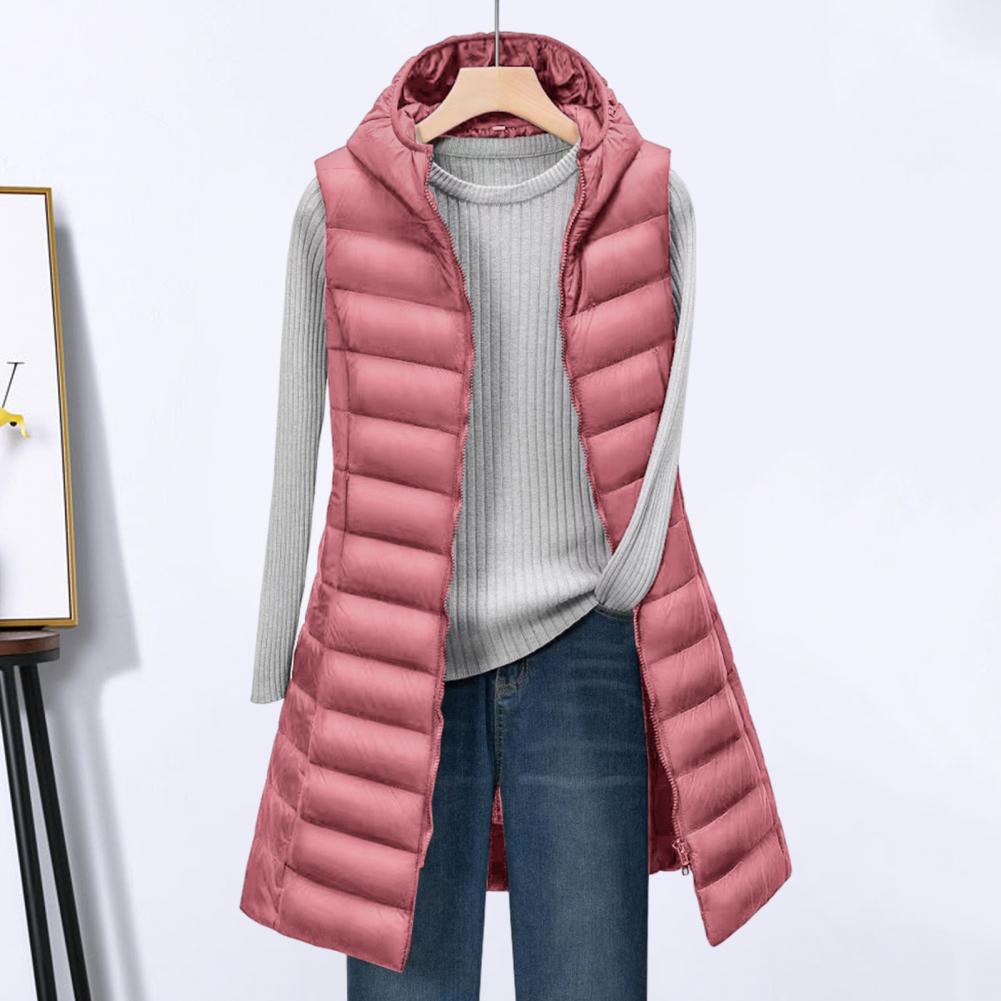 Langer Bodywarmer Dame Elegant Gefüttert Bequem