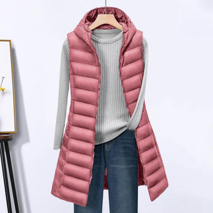Langer Bodywarmer Dame Elegant Gefüttert Bequem