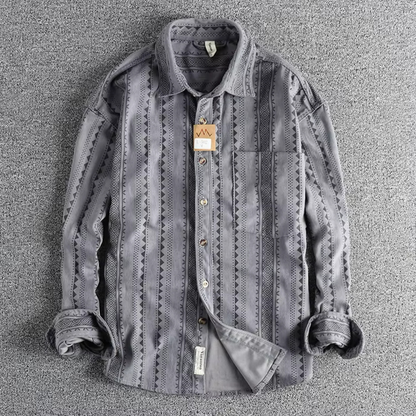 Herren Hemd Baumwolle Streifen Modern