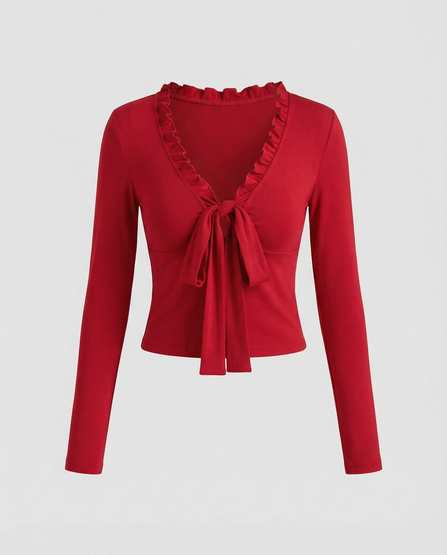 Frauen Langarmshirt V-Ausschnitt Romantic Blume