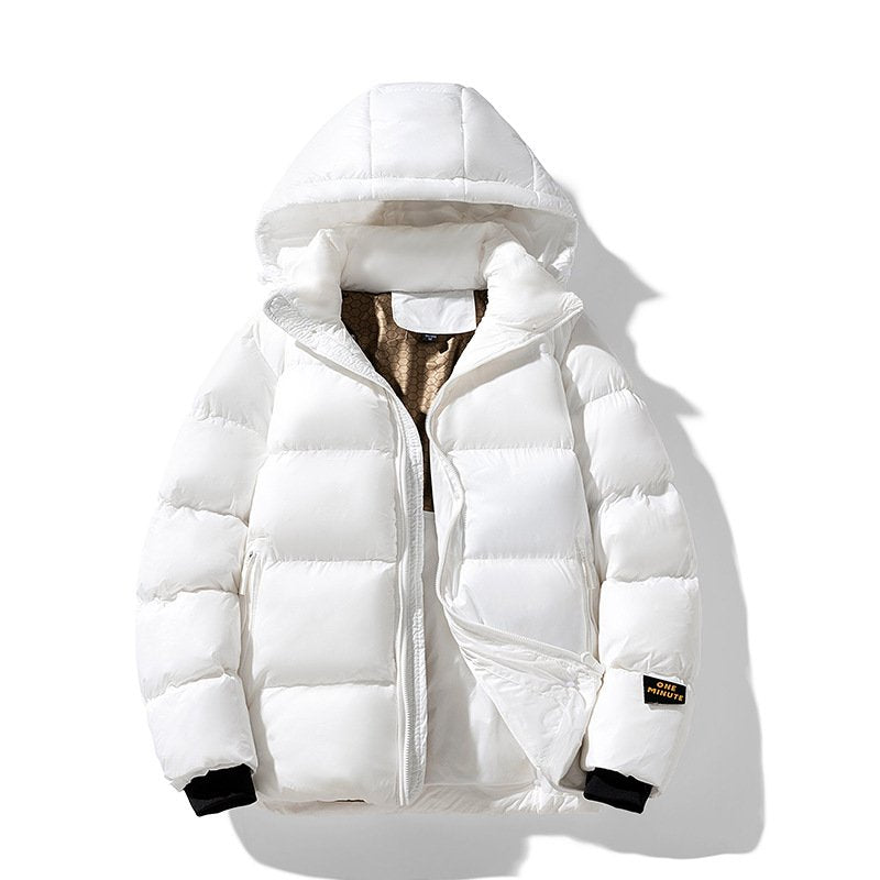 Herren Steppjacke Warm mit Kapuze Isoliert