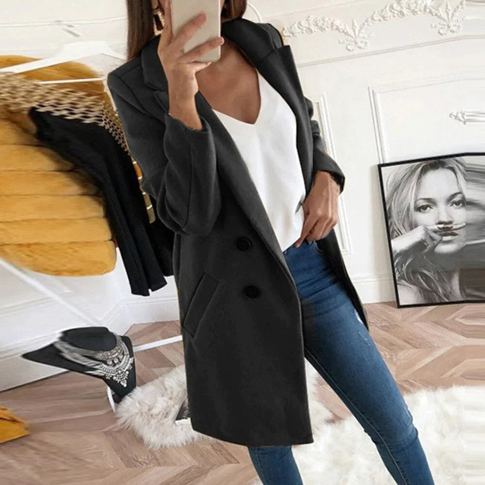 Eleganter Trenchcoat Damen Mantel Wasserabweisend Modern