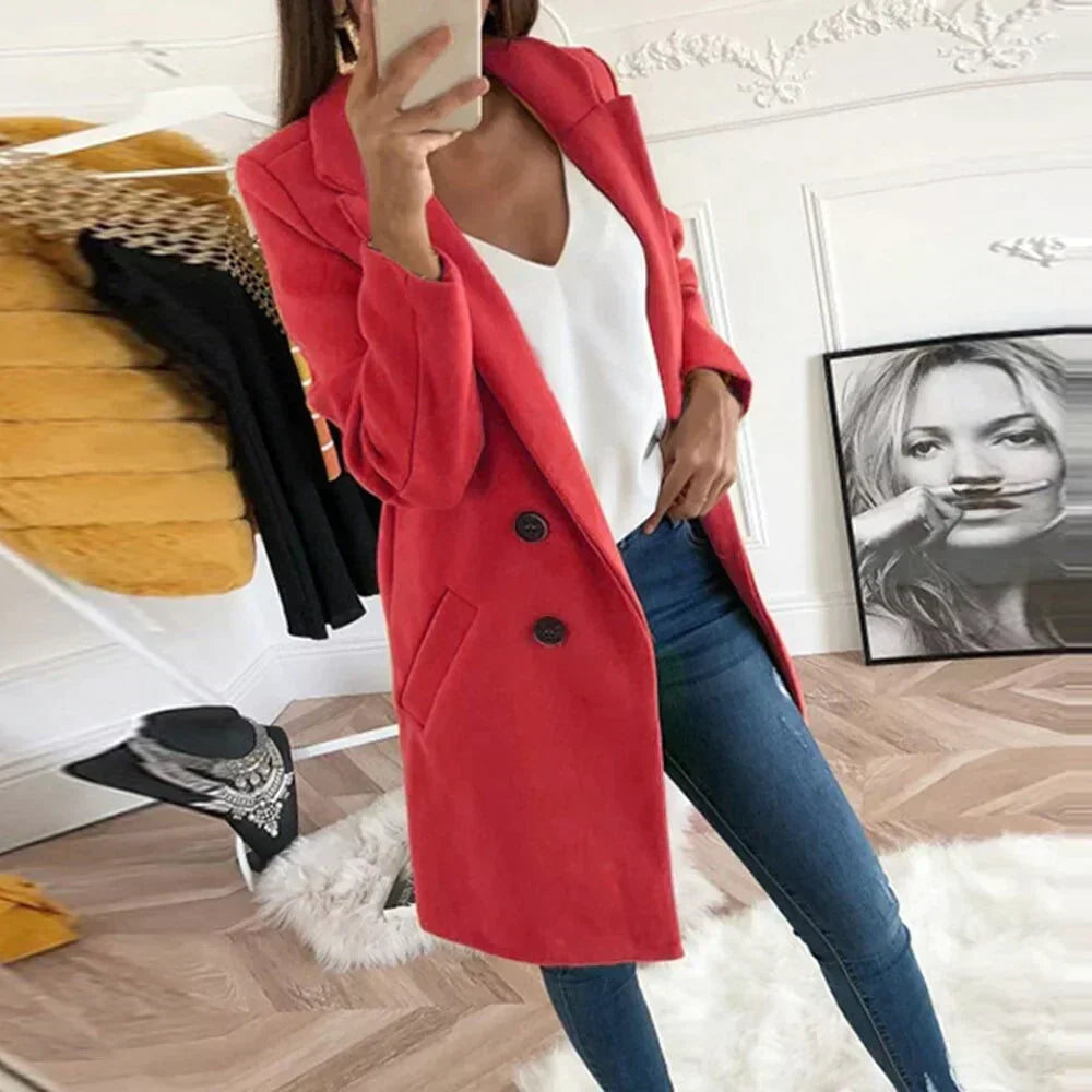 Eleganter Trenchcoat Damen Mantel Wasserabweisend Modern