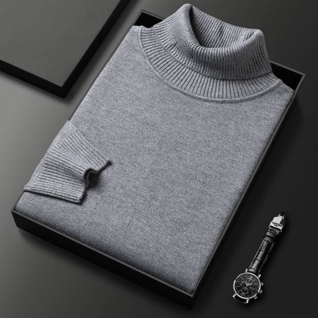 Herren Rollkragenpullover Lässig Frühjahr Bequem