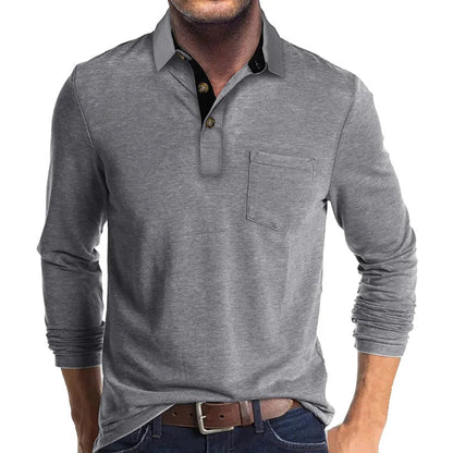 Herren Langarmhemd Klassisch Slim Fit