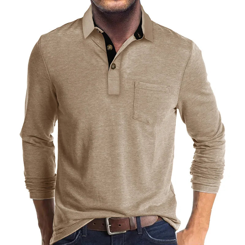 Herren Langarmhemd Klassisch Slim Fit
