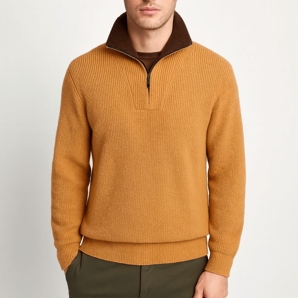 LUXEOUTFIT | Alpiner Pullover mit Viertelreißverschluss 0