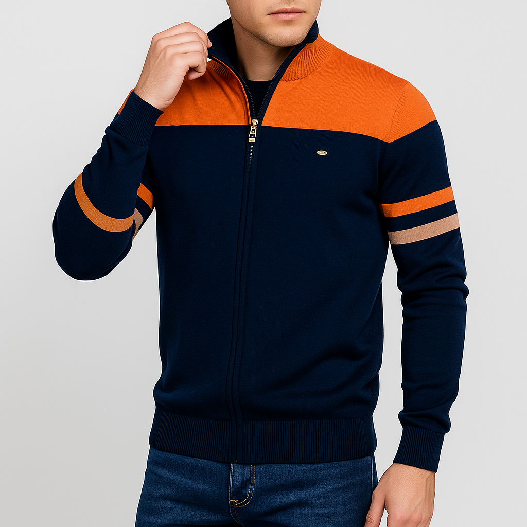LUXEOUTFIT | Atlas Retro-Bomberjacke mit Streifen 1
