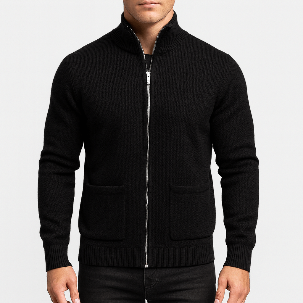 LUXEOUTFIT | Baumwoll-Cardigan mit durchgehendem Reißverschluss 1