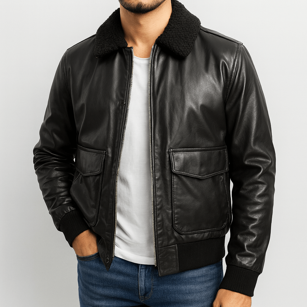 LUXEOUTFIT | Bomberjacke aus Kunstleder 0