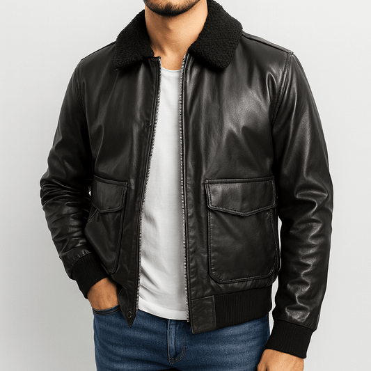 LUXEOUTFIT | Bomberjacke aus Kunstleder 0