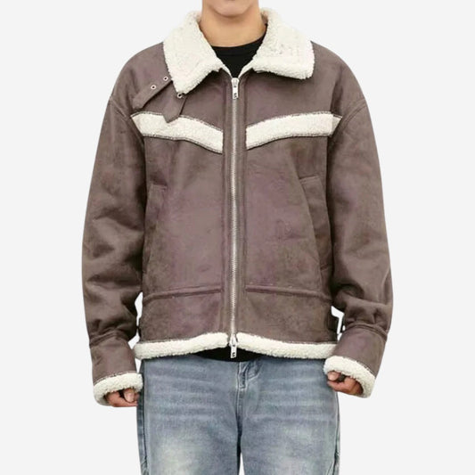 LUXEOUTFIT | Bomberjacke mit Sherpa-Besatz 0