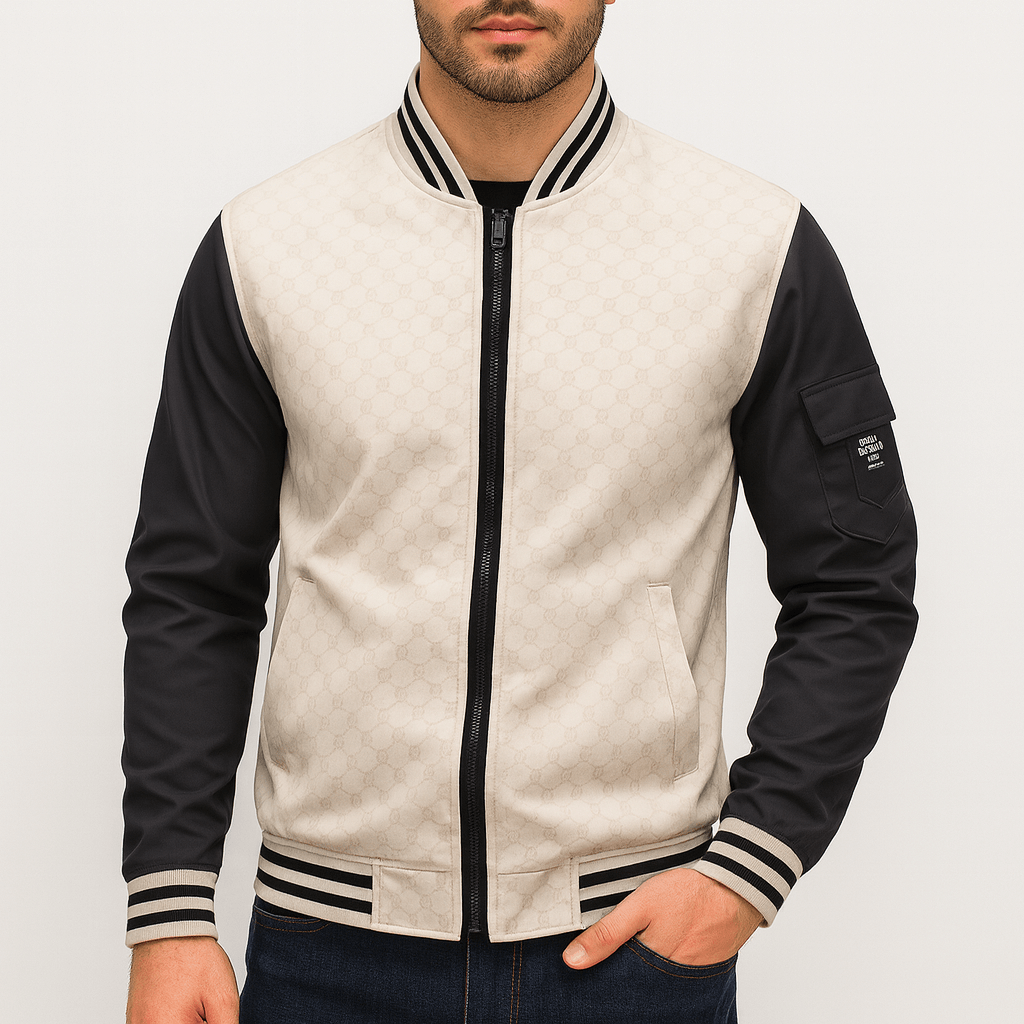 LUXEOUTFIT | Bomberjacke mit geripptem Besatz 0