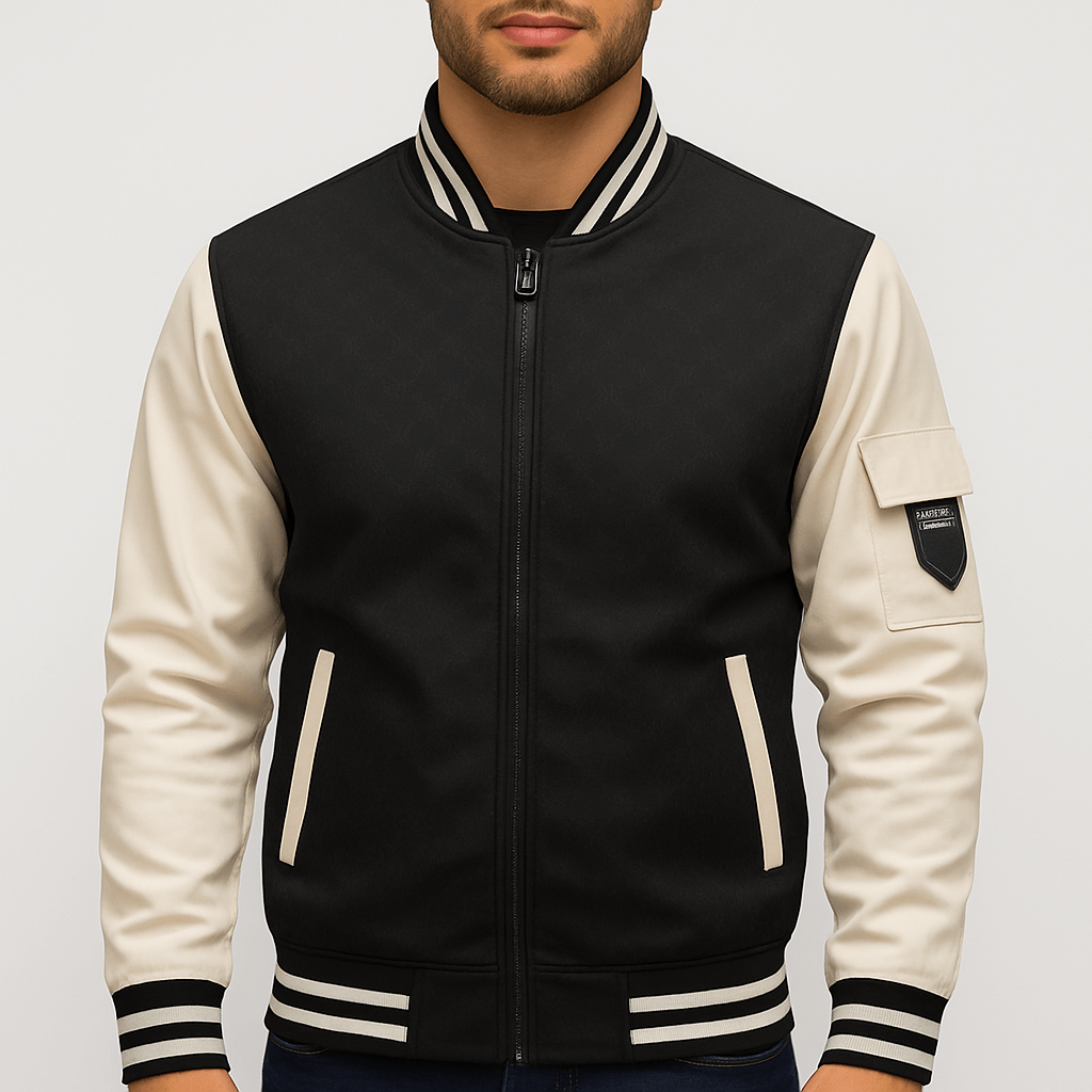 LUXEOUTFIT | Bomberjacke mit geripptem Besatz 1