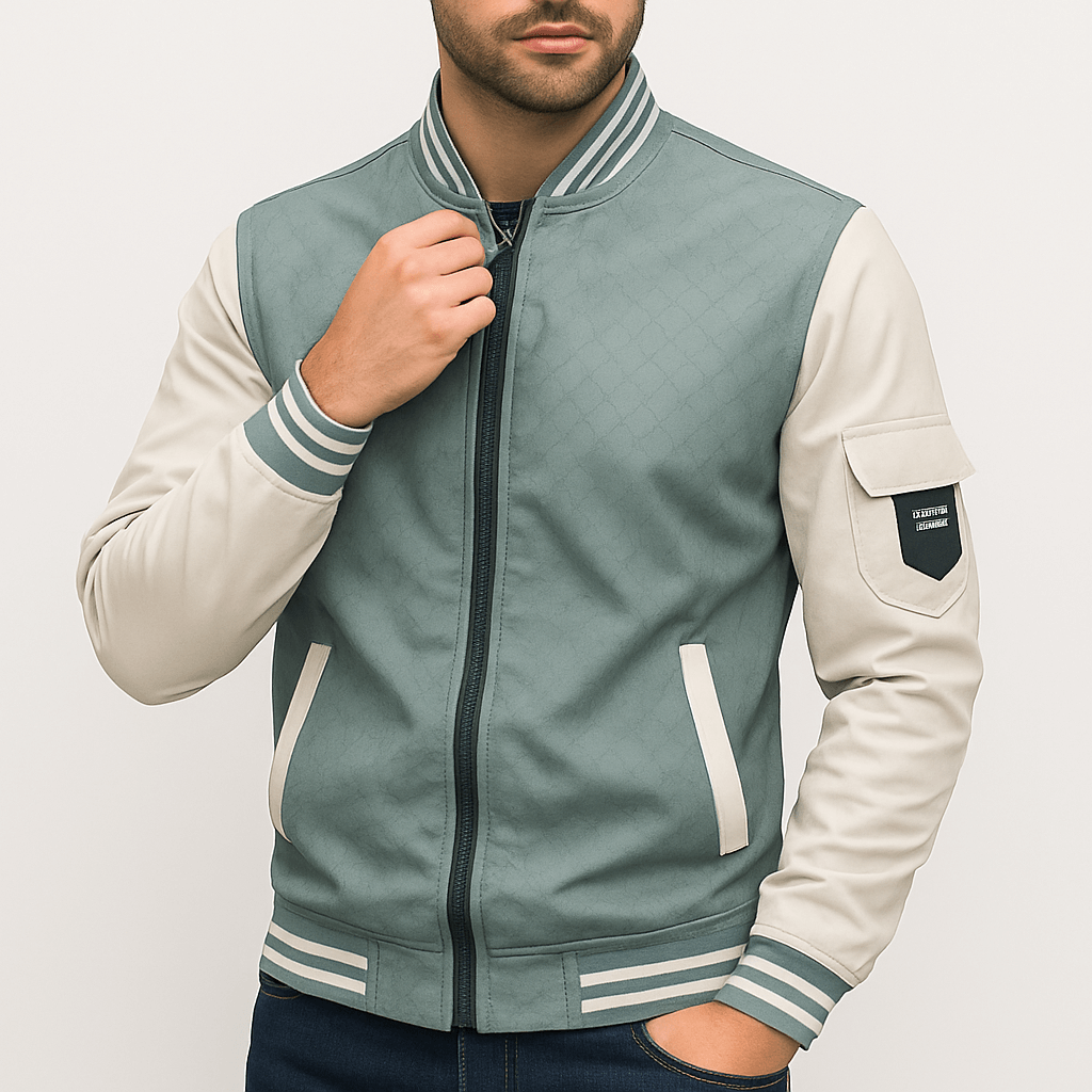 LUXEOUTFIT | Bomberjacke mit geripptem Besatz 2