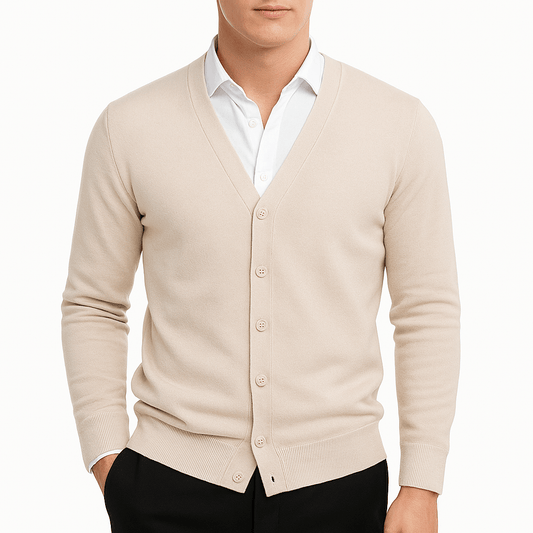 LUXEOUTFIT | Button-Down-Cardigan mit V-Ausschnitt 0