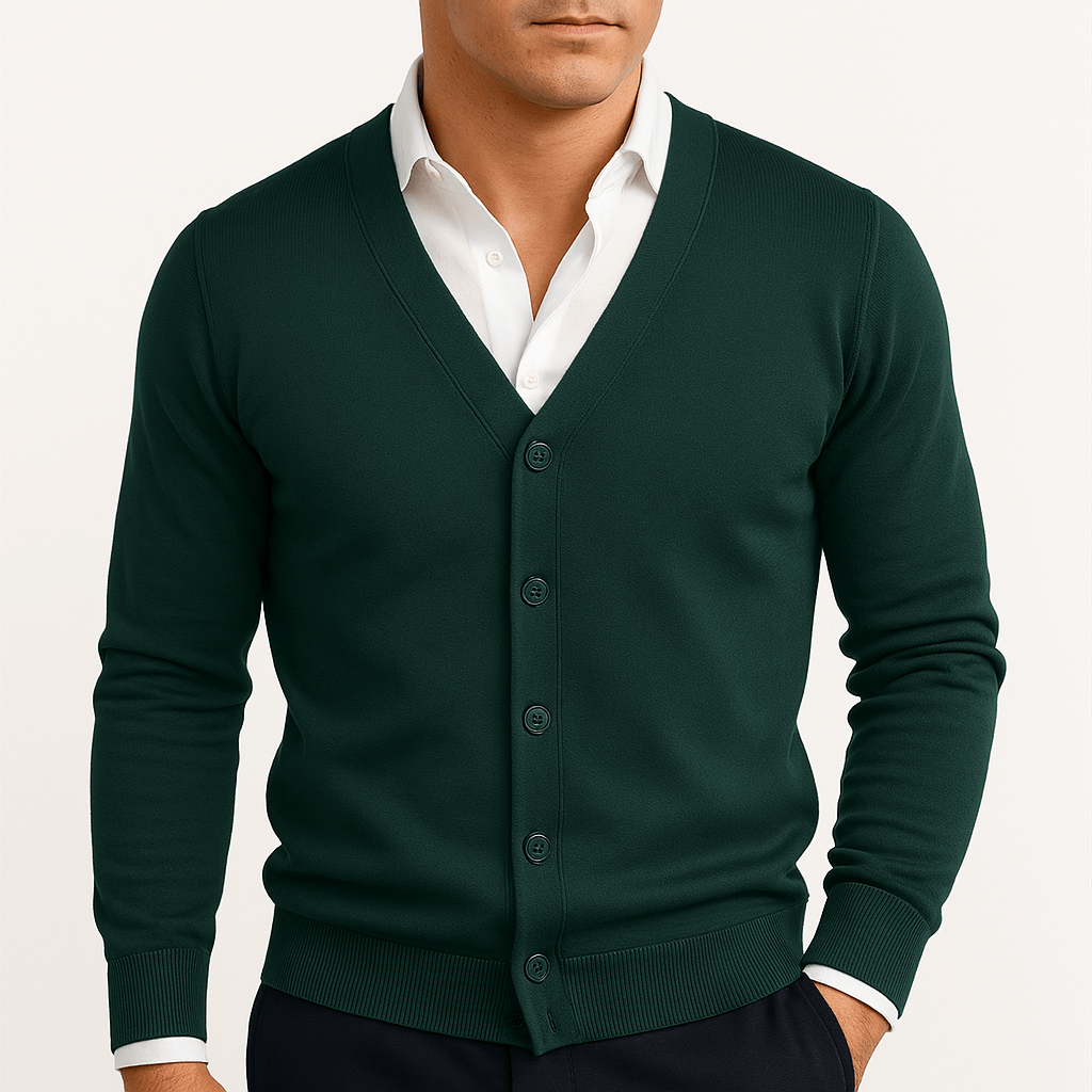 LUXEOUTFIT | Button-Down-Cardigan mit V-Ausschnitt 5