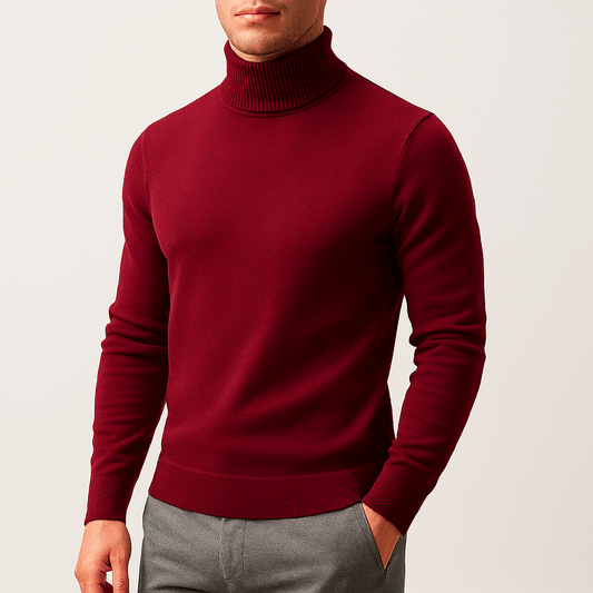 LUXEOUTFIT | Einfarbiger Rollkragenpullover 0