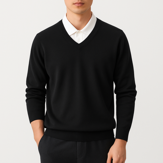 LUXEOUTFIT | Eleganter Pullover mit V-Ausschnitt 0