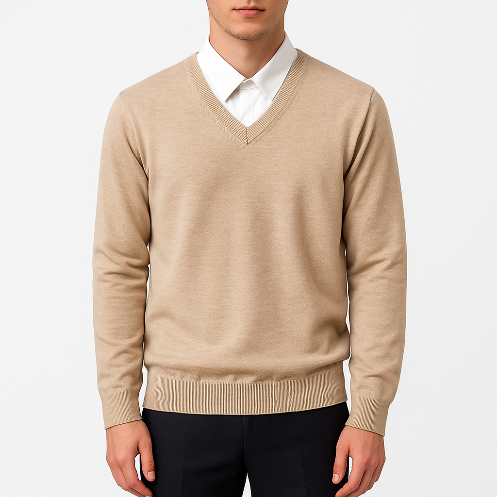 LUXEOUTFIT | Eleganter Pullover mit V-Ausschnitt 1
