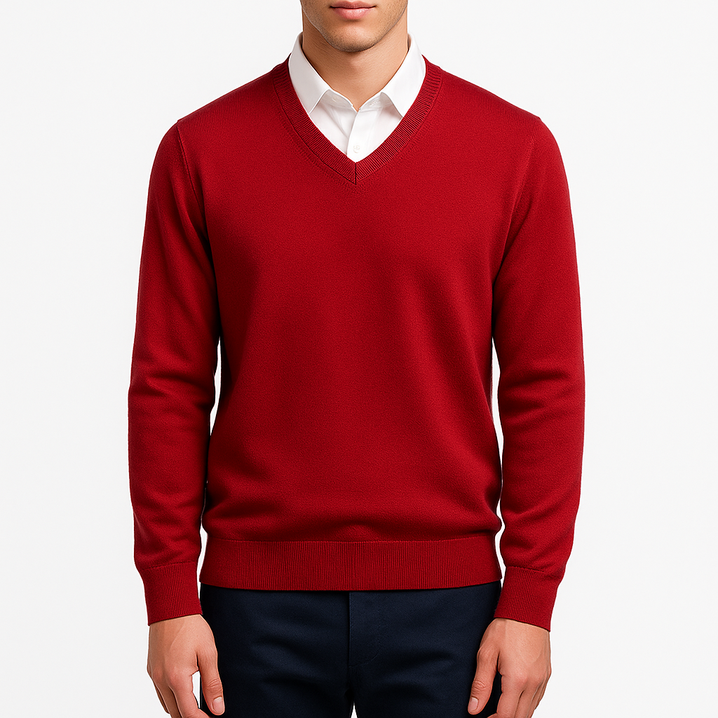 LUXEOUTFIT | Eleganter Pullover mit V-Ausschnitt 2