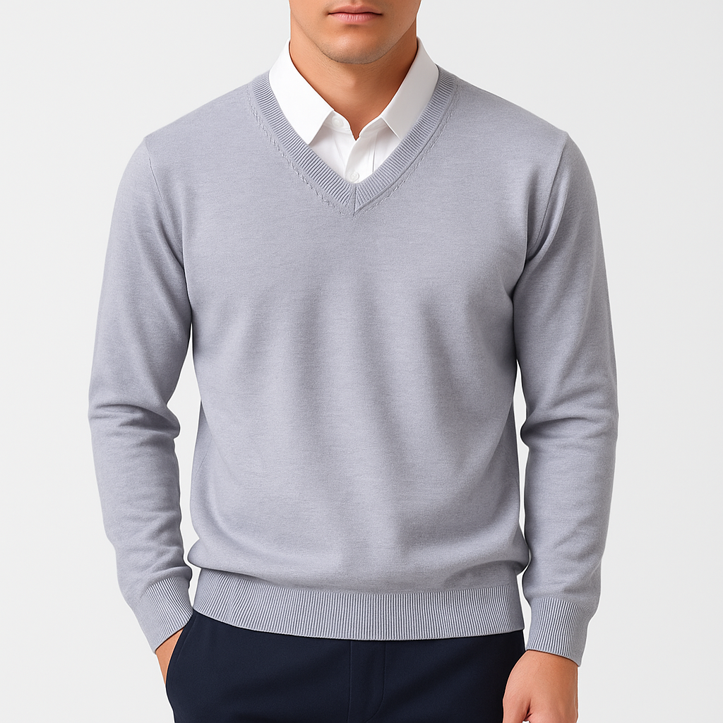 LUXEOUTFIT | Eleganter Pullover mit V-Ausschnitt 3