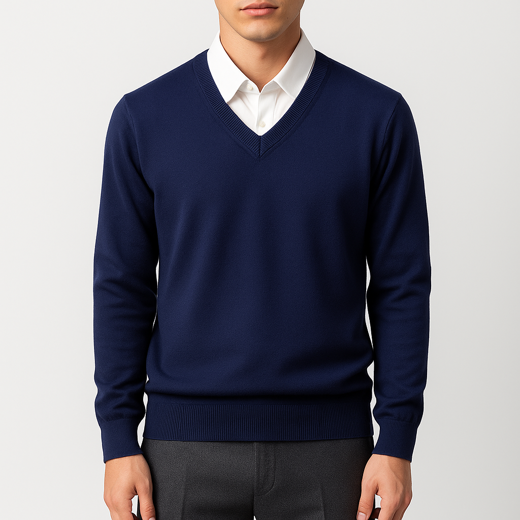 LUXEOUTFIT | Eleganter Pullover mit V-Ausschnitt 4