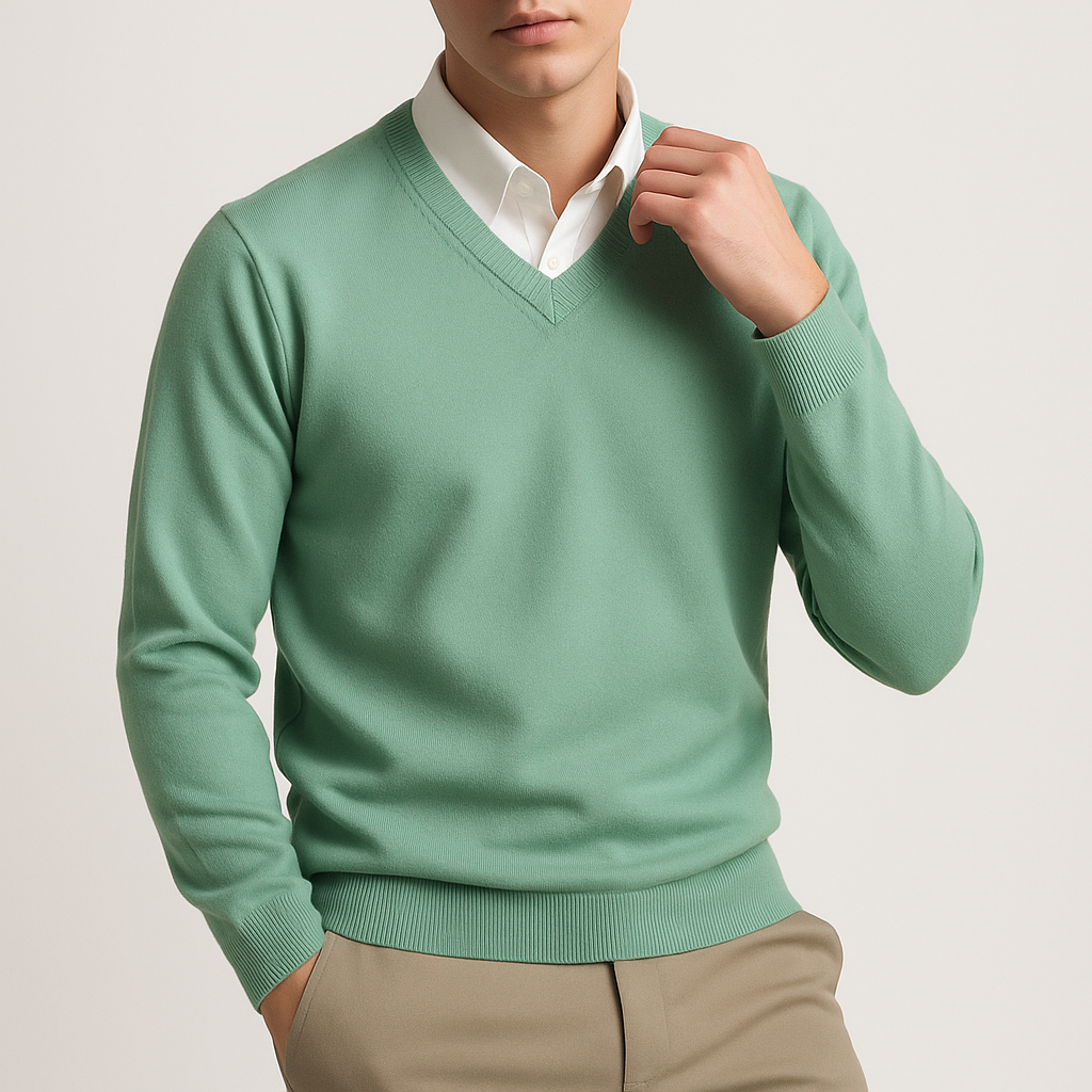 LUXEOUTFIT | Eleganter Pullover mit V-Ausschnitt 5