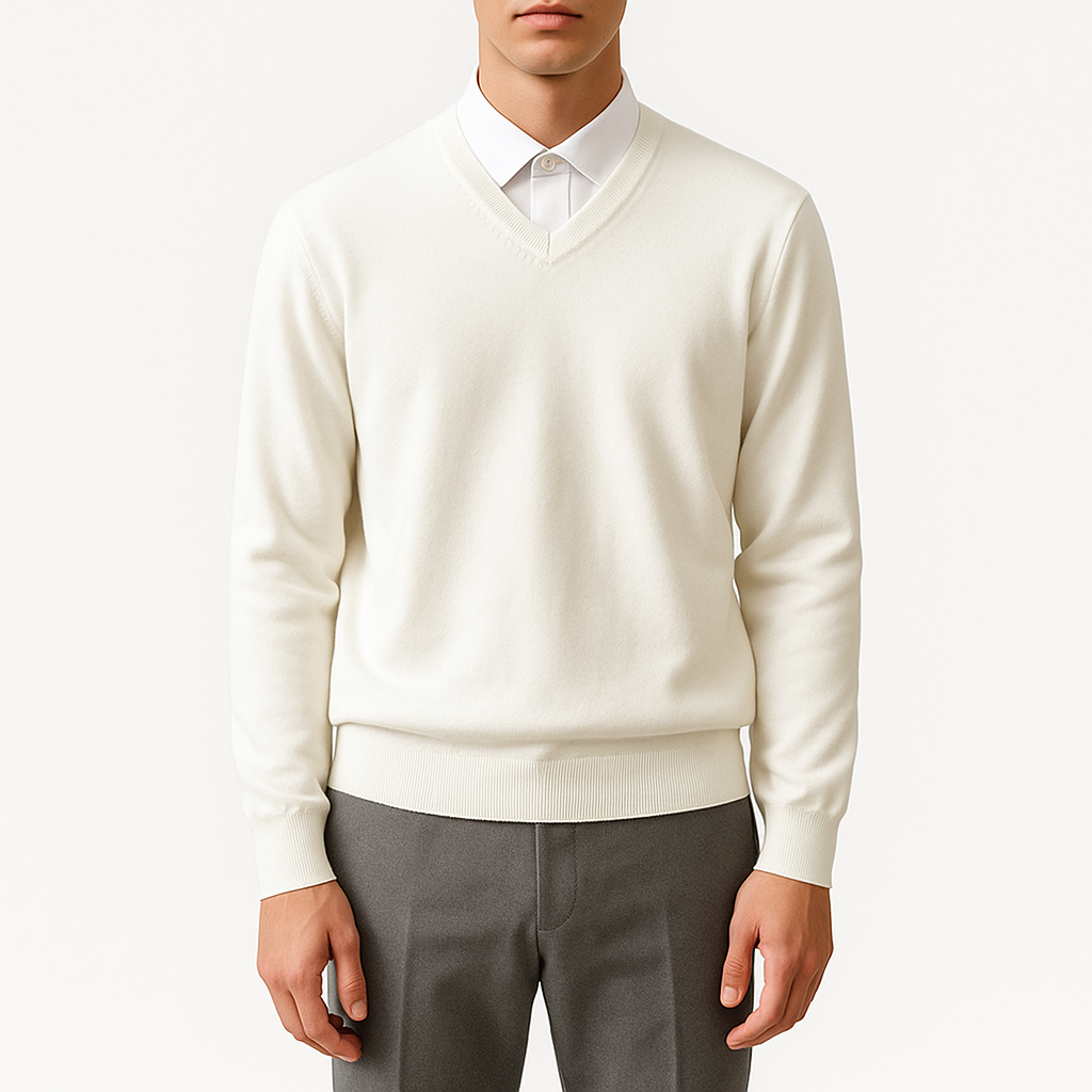 LUXEOUTFIT | Eleganter Pullover mit V-Ausschnitt 6
