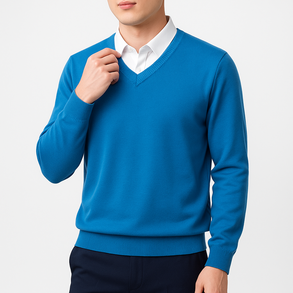 LUXEOUTFIT | Eleganter Pullover mit V-Ausschnitt 7