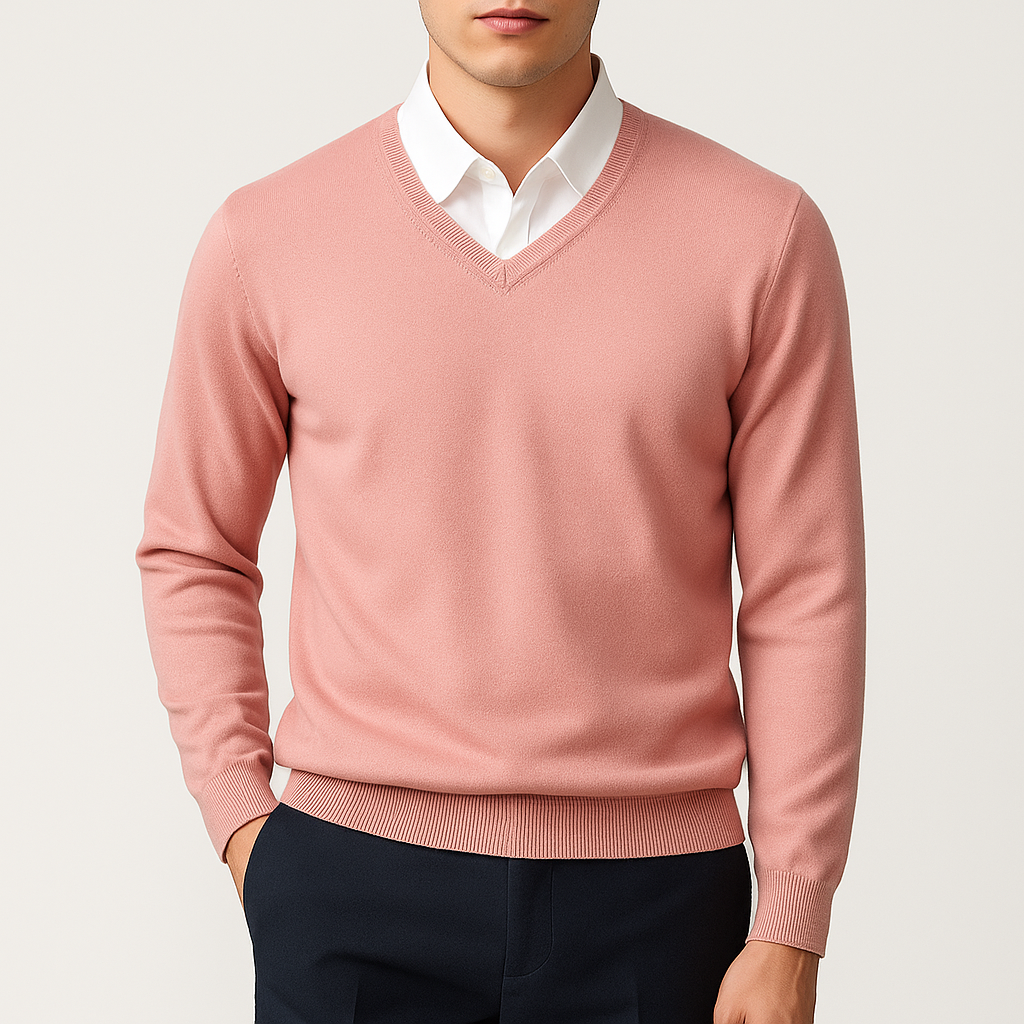 LUXEOUTFIT | Eleganter Pullover mit V-Ausschnitt 8