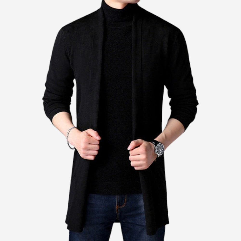 LUXEOUTFIT | Entspannter langer Cardigan 1