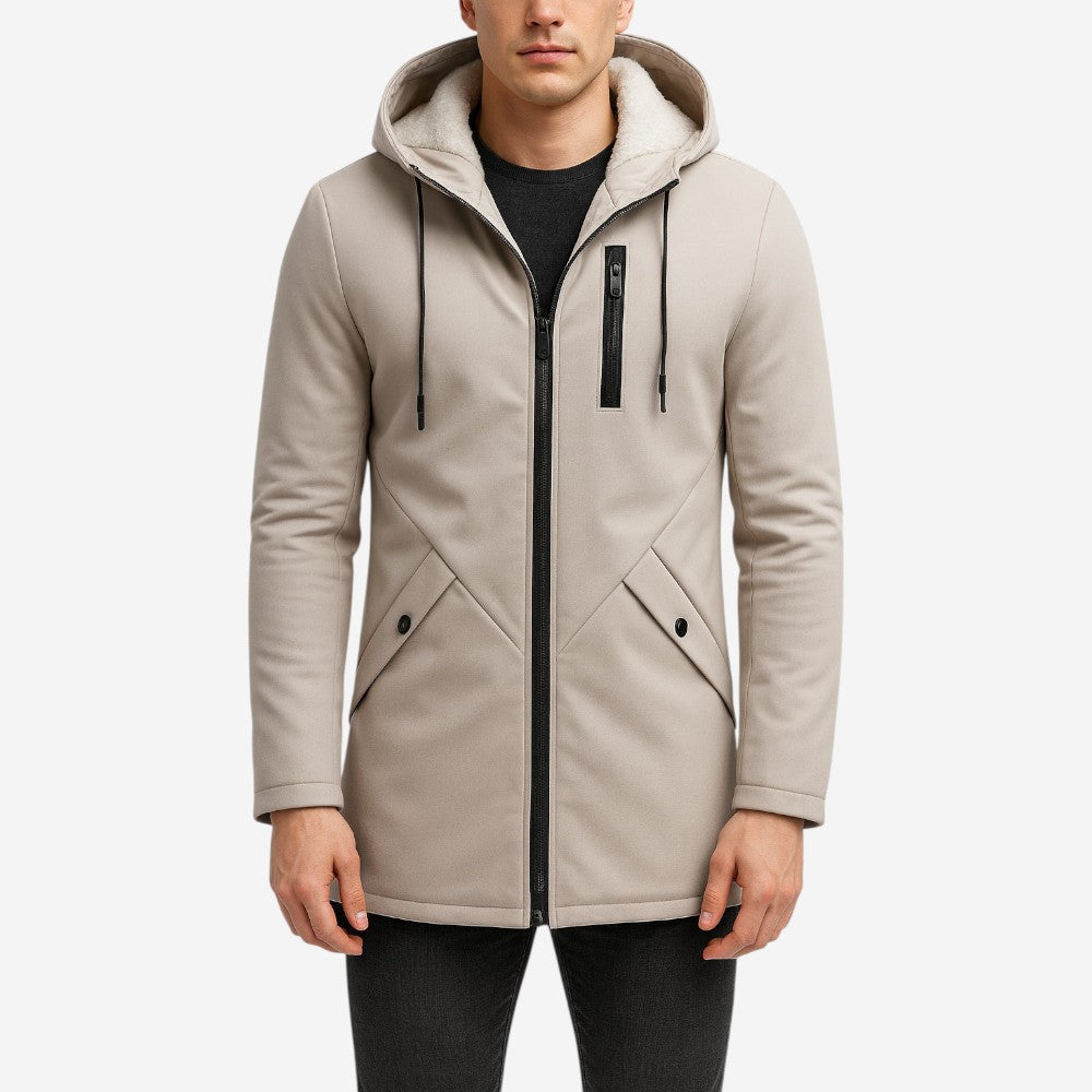 LUXEOUTFIT | Fleecegefütterte Kapuzenjacke 0