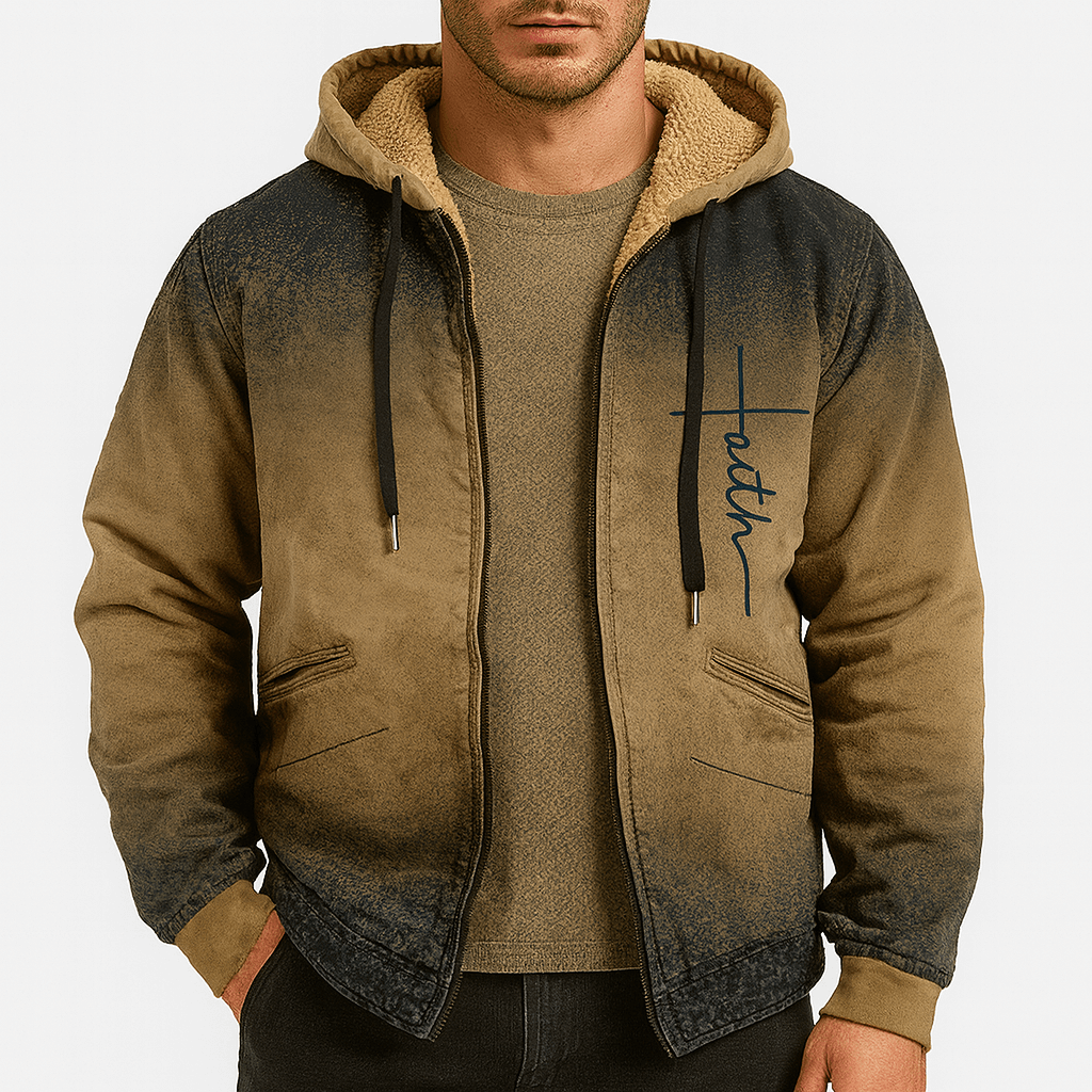 LUXEOUTFIT | Fleecegefütterte Kapuzenjacke 0