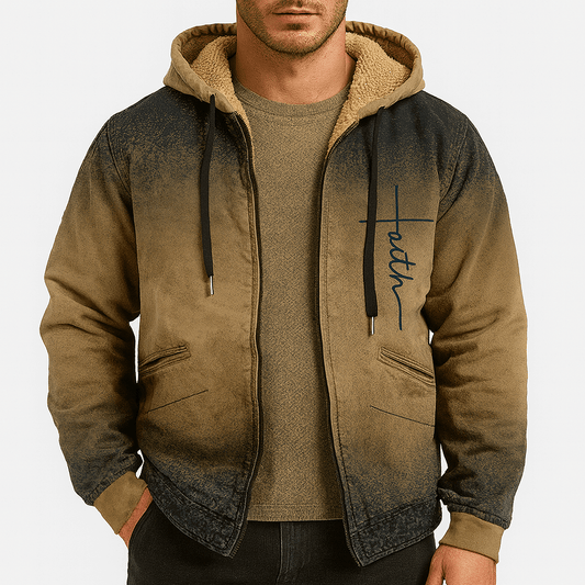 LUXEOUTFIT | Fleecegefütterte Kapuzenjacke 0