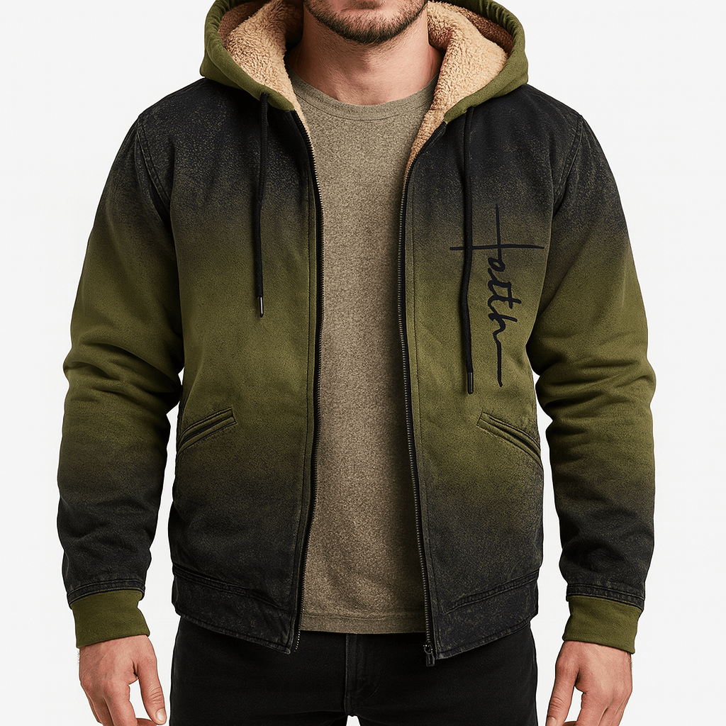 LUXEOUTFIT | Fleecegefütterte Kapuzenjacke 1